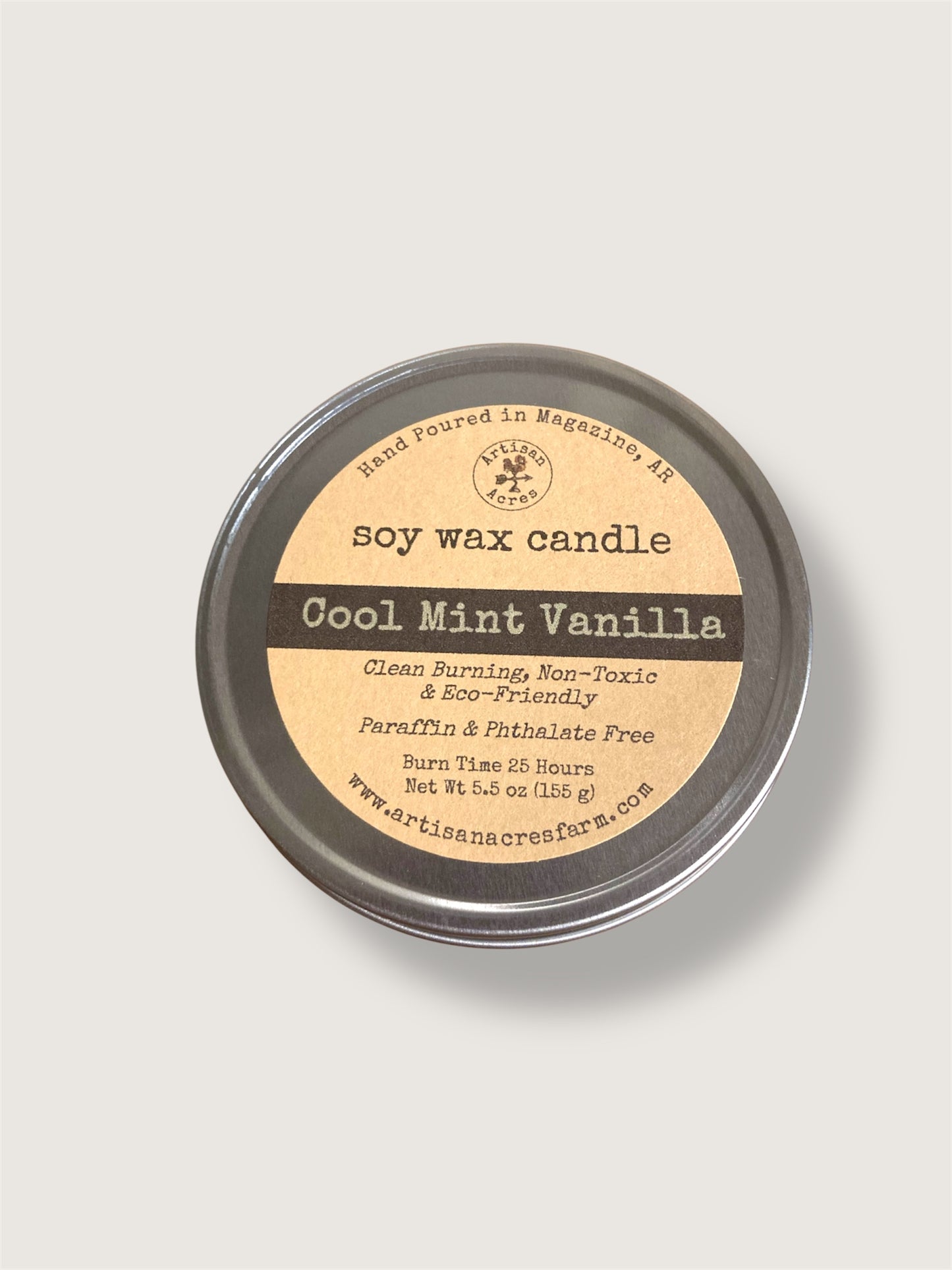 Cool Mint Vanilla | Soy Wax Candle