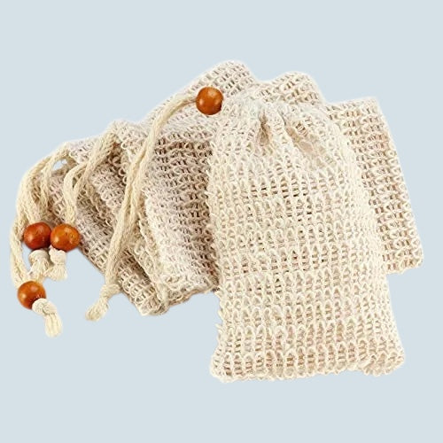 Sisal Soap Saver Pouch x 4